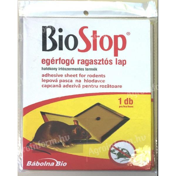 Biostop egérfogó ragasztós könyv