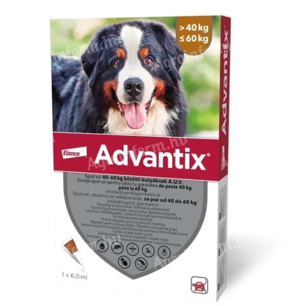 Advantix spot on 40-60 kg közötti kutyáknak AUV 1 x 6 ml