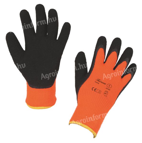 KERBL Munkavédelmi téli kesztyű IceGrip Gr. 10/XL Latex, narancssárga