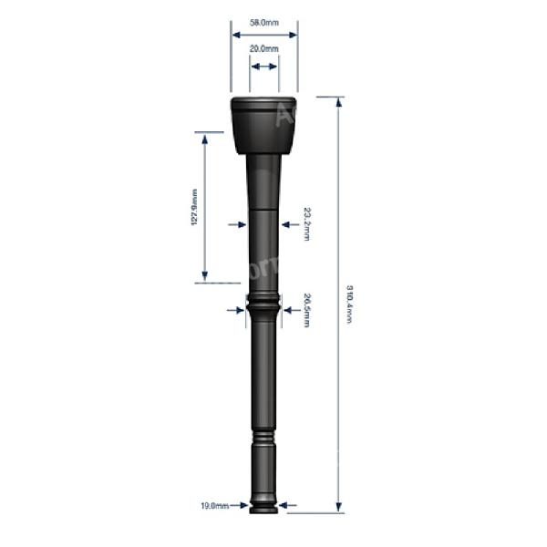 Kehelygumi 20mm Delaval 315mm 148x22,5x42,5mm Harmony Belepattintós