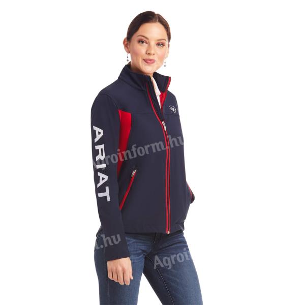 Ariat New Team női softshell kabát, sötétkék/piros, S