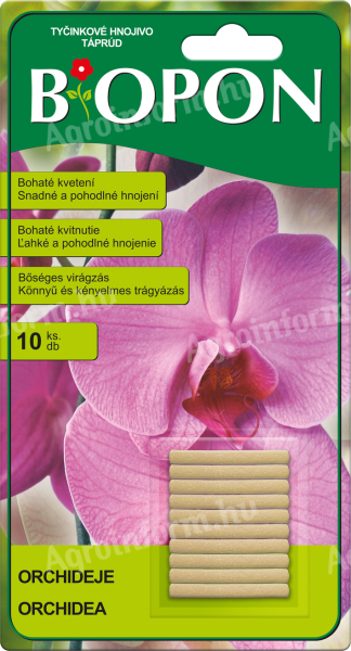 Bros-biopon táprúd Orchidea 10 db + 10 Db ajándék/bliszter