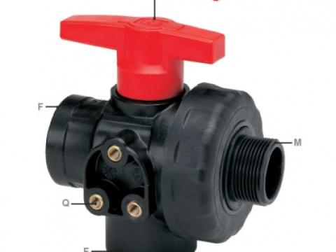 3 állású golyóscsap 1 1/2"KBB nem elzáró 3 állású golyóscsap 1 1/2"KBB nem elzáró