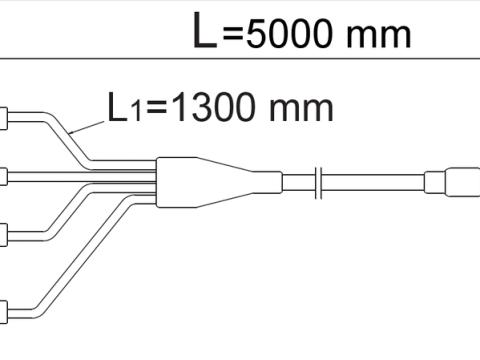 Csatlakozó kábel 2 szakasz, 5m Csatlakozó kábel 2 szakasz, 5m