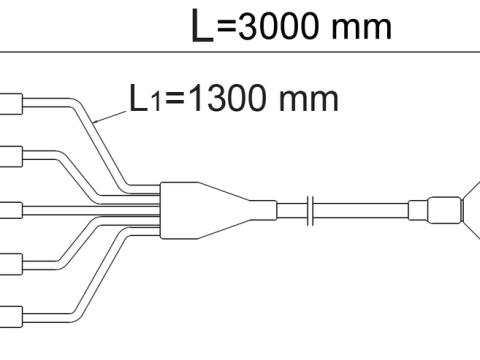Csatlakozó kábel 3 szakasz, 3m
