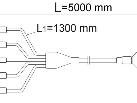 Csatlakozó kábel 3 szakasz, 5m Csatlakozó kábel 3 szakasz, 5m