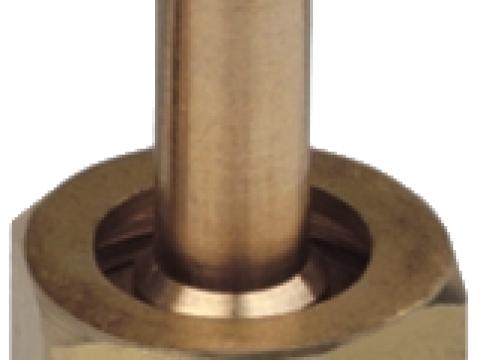 Réz Tömlővég 13 mm + Anya Réz Tömlővég 13 mm + Anya