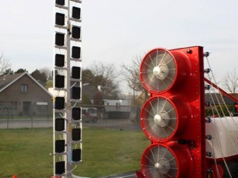 Függőleges eloszlásmérő tányérokkal