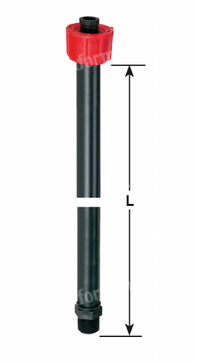 Kijuttató cső 380mm, 3/8"