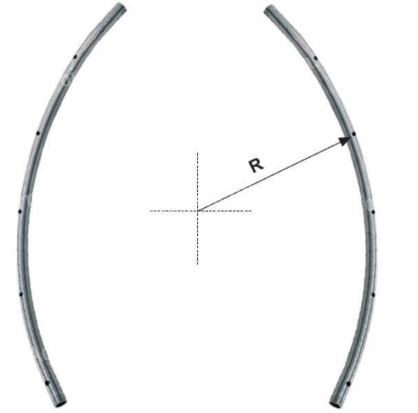 Cső ívre hajlított r=600 1/2"K