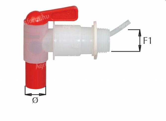 3/4"kézmosótartály csap D=18 Aeroflow