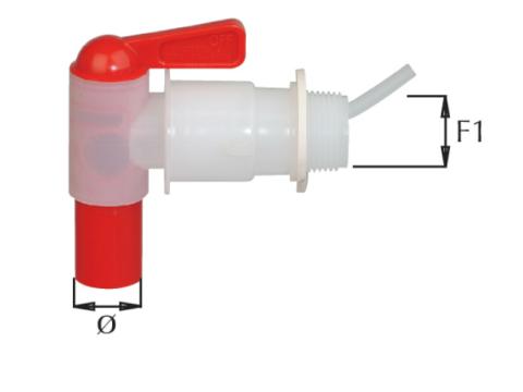 3/4"kézmosótartály csap D=18 Aeroflow 3/4"kézmosótartály csap D=18 Aeroflow