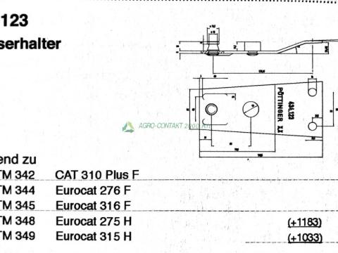 Eredeti ,gyári Pöttinger CAT Eurocat fűkasza késtartó Eredeti ,gyári Pöttinger CAT Eurocat fűkasza késtartó