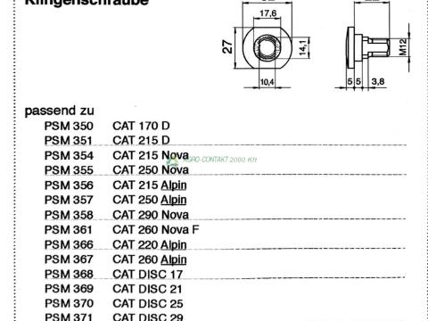 Eredeti ,gyári Pöttinger CAT fűkasza késtartócsavar Eredeti ,gyári Pöttinger CAT fűkasza késtartócsavar