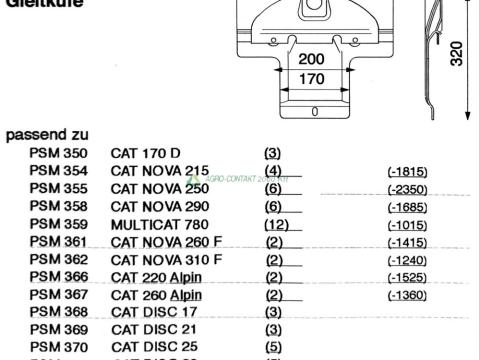 Eredeti ,gyári Pöttinger CAT Nova fűkasza csúszótalp Eredeti ,gyári Pöttinger CAT Nova fűkasza csúszótalp
