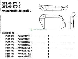 Eredeti ,gyári Pöttinger Novacat fűkasza csúszótalp bal