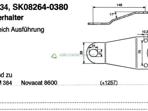 Eredeti ,gyári Pöttinger Novacat fűkasza késtartó Eredeti ,gyári Pöttinger Novacat fűkasza késtartó