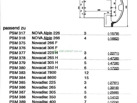 Eredeti ,gyári Pöttinger Novacat Novadisc csúszótalp Eredeti ,gyári Pöttinger Novacat Novadisc csúszótalp