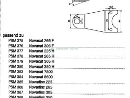 Eredeti ,gyári Pöttinger Novacat Novadisc fűkasza késtartó