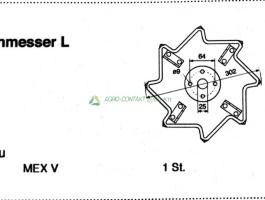 Eredeti ,gyári Pöttinger Mex silózó vágókés bal