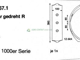 Eredeti ,gyári Pöttinger Synkro kultivátor csavart kés jobb