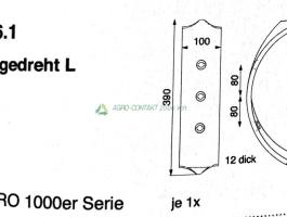 Eredeti ,gyári Pöttinger Synkro kultivátor csavartkés bal