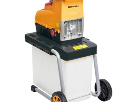 RIWALL RES 3044 B - elektromos ágaprító 3000 W motorral, átlátszó gyűjtőedénnyel RIWALL RES 3044 B - elektromos ágaprító 3000 W motorral, átlátszó gyűjtőedénnyel