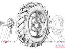 MTZ hátsókerékagy alátét kúpos