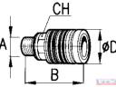 Gyorscsatlakozó M20x1,5 hüvely (MTZ)