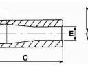 Bálatüske hegeszthető persely L:145mm erősített DN-58