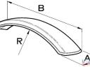 Sárvédő lemez műanyag 355x1085mm