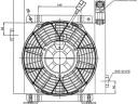 Olajhűtő alumínium 12V, 20- 80 liter/perc (300x288x155)