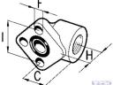 Hidraulika szivattyú csatlakozás 40-3/4&quot;, 3 furatos