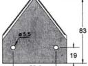 Kaszapenge alternáló 76x83x2,7 alul recézett