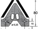 Kaszapenge alternáló 76x80x2,7 felül recézett