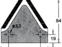 Kaszapenge alternáló 76x84x2,7 felül recézett