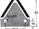 Kaszapenge alternáló 76x83x2,7 felül recézett