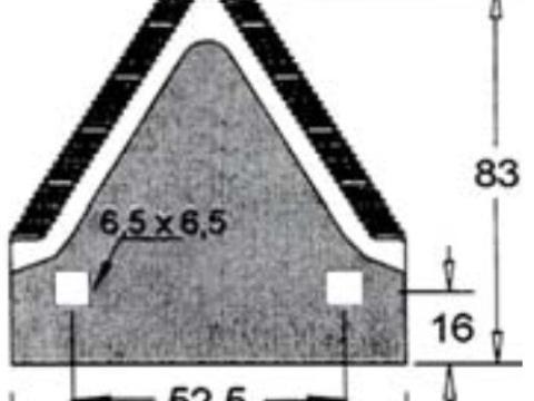Kaszapenge alternáló 76x83x2,7 felül recézett Kaszapenge alternáló 76x83x2,7 felül recézett