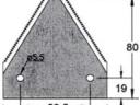 Kaszapenge alternáló 76x80x2,7 alul recézett