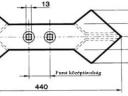 Kombinátor Grubber lándzsa 130x440 (Furatközép:70mm)