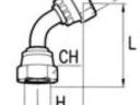 Könyök 1/4&quot; BB 45° ívelt