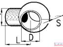 Szemes menetes csatlakozó DN-5/8&quot;-5/8&quot;