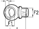 Szemes menetes csatlakozó DN-1/2&quot;-1/2&quot; ütközővel