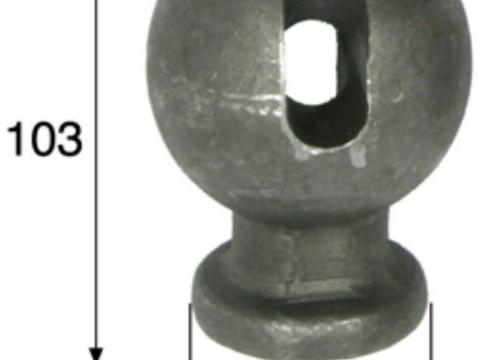 Pótkocsi billentő gömb DN-78 (ovál furat) Pótkocsi billentő gömb DN-78 (ovál furat)