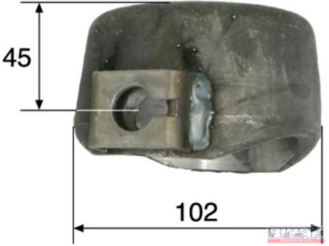 Pótkocsi billentő gömb DN-78 tartó hüvely (1 furatos) Pótkocsi billentő gömb DN-78 tartó hüvely (1 furatos)