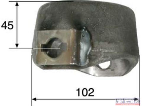 Pótkocsi billentő gömb DN-78 tartó hüvely (2 furatos) Pótkocsi billentő gömb DN-78 tartó hüvely (2 furatos)