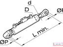 Munkahenger hidraulikus, 3. pont 80x550