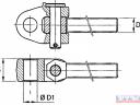 Feszítő lakat fej DN-32, M36x3 bal menetes