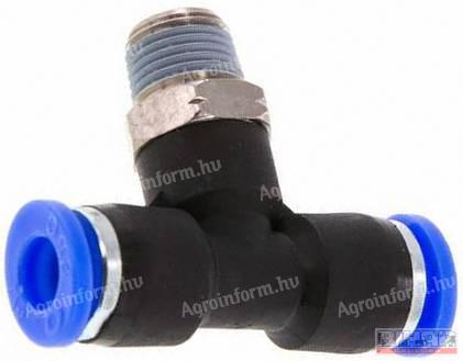 Csőtoldó idom 6 mm - 1/4&amp;#34; NPT T-idom Push-in