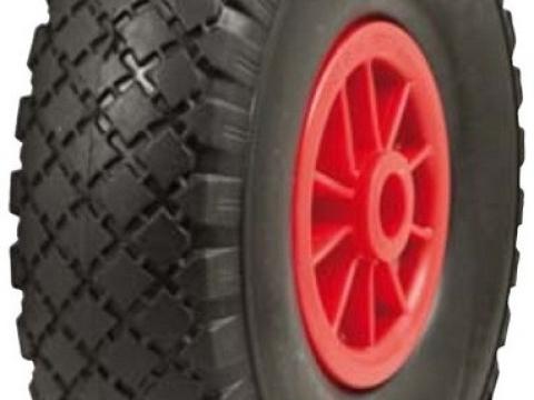 Pneumatikus kerék, műanyag keréktárcsával 3.00x4" DN-20 Pneumatikus kerék, műanyag keréktárcsával 3.00x4" DN-20